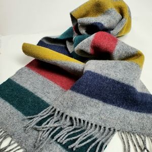 Hudson Bay Point Blanket Scarf Made in Scotland Johnstons of Elgin Unisex